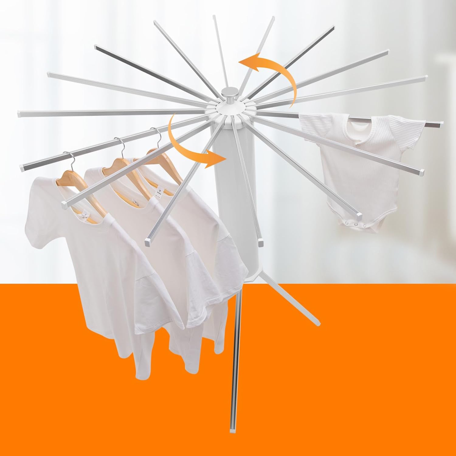 Foldable Rotary Clothes Drying Rack Stand (1 Pc) Foldable Rotary Clothes Drying Rack Stand (1 Pc)